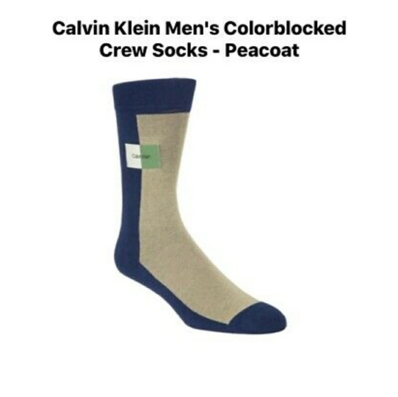 Calvin Klein Mens Colorblock Crew Dress Socks - Picture 2 of 4